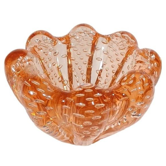 Murano Glass A Seguso Bowl Vtg 1950 Jellyfish Bullicante Vetri D'Arte Bubble Art - Picture 6 of 12